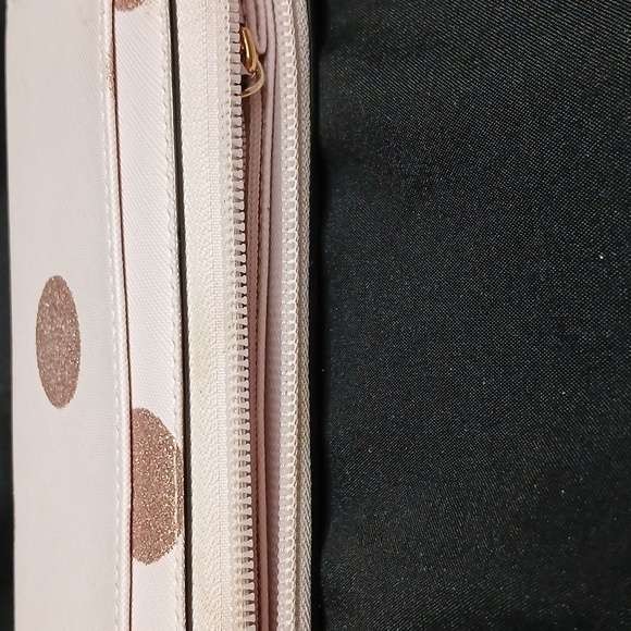Kate Spade Pink and Rose Gold Polka Dot Wallet - Picture 3 of 5